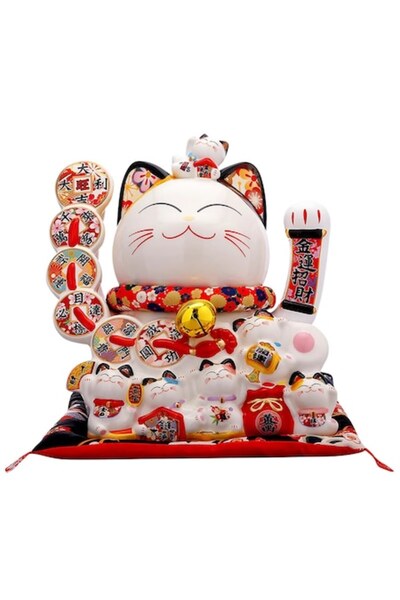 MOBI Pisica norocoasă decorativă a abundenței și familiei unite