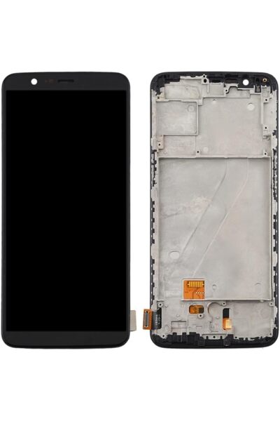 Generic For OnePlus 5T A5010 TFT Material LCD Screen and Digitizer Full Assembly with Frame - Black