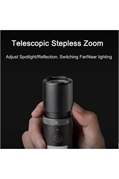 Generic Original For Xiaomi Mijia Multi-functional LED Flashlight Zoomable Ultra Bright Torch Window Breaker