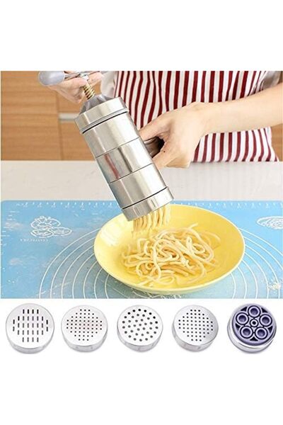 Generic Household Stainless Steel Manual Pasta Machine Hand Pressure Noodle Machine Noodle Maker with 5 Mode