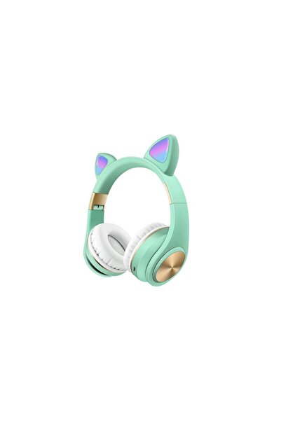 SOHO Promo Pack: Wireless headphones with cat ears, Bluetooth, Mint Green + Portable Klausstech Speaker w