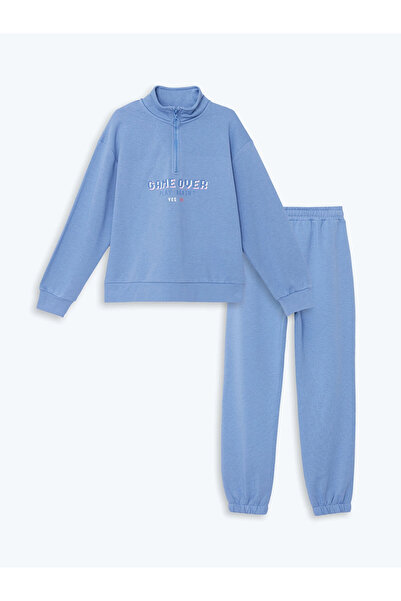 LC Waikiki Σετ φόρμας για κορίτσια με χοντρό γιακά LCW Kids Lilac