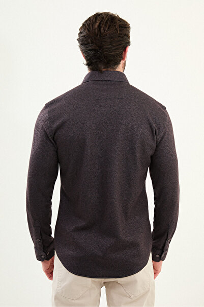 Mcr Cămașă pentru bărbați cu carouri slim fit Camel-Tile - 27094.25K