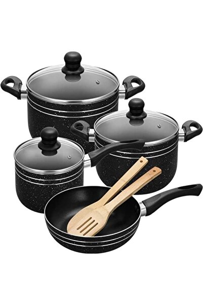 ROYALFORD Ritz 9-Piece Non-Stick Cookware Set – Durable Aluminum, 3-Layer Construction