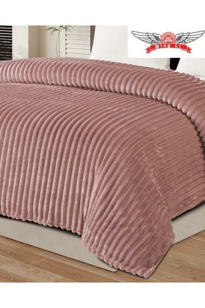 MİNG Lİ Soft & Warm 1kg Striped Flannel Blanket - 210 x 170cm Versatile Blanket for Bed, Sofa, & All Seasons