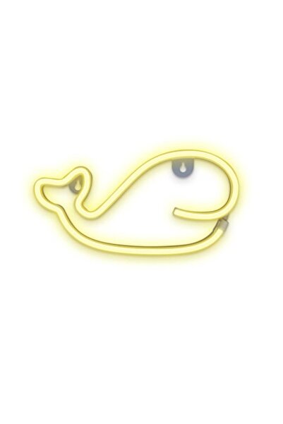 SOHO LED Decoration for Wall Yellow Light Whale Shape 15 x 2.3 x 29 cm