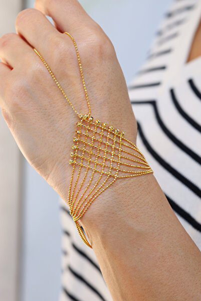 Yenigün Kuyumculuk 14 Ayar Altın Dorika Top Detaylı Kafes Örgülü Şahmeran