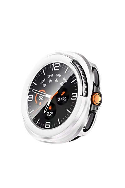 HTstore Galaxy Uyumlu Watch 8 Classic 46mm Sert PC Kasa ve Ekran Koruyucu Zor...