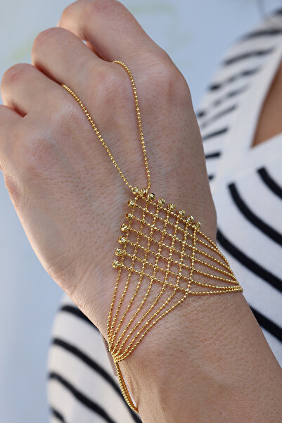 Yenigün Kuyumculuk 14 Ayar Altın Dorika Top Detaylı Kafes Örgülü Şahmeran