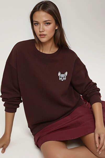 Hiccup Άνετο φούτερ με κέντημα ζώων με λαιμόκοψη με κουκούλα