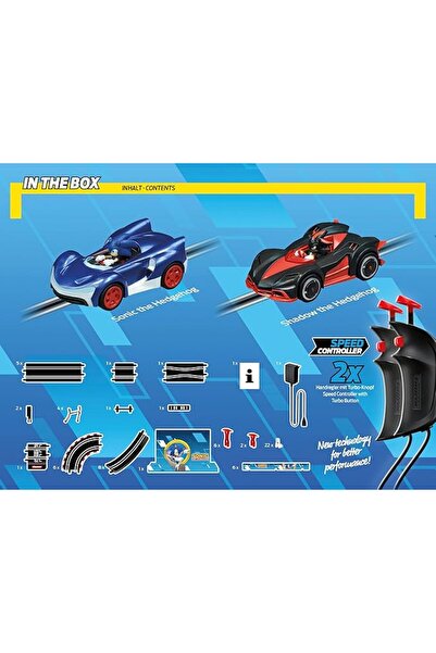 Carrera GO!!! Sonic the Hedgehog Slot Car Race Track Set | 4.9m Loop Track | Sonic vs Shadow