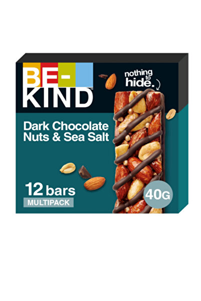 BE-KIND شوكولاتة داكنة ومكسرات وملح البحر (12 × 40 جم) × 6 علب