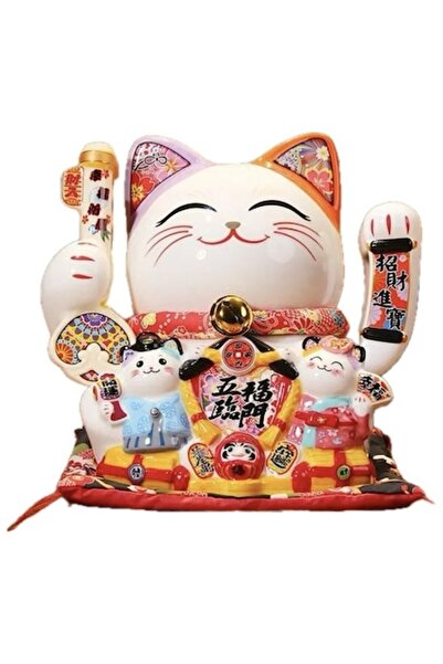 MOBI Pisica Norocoasa Decorativa a Celor Cinci Fericiri si Prosperitatii