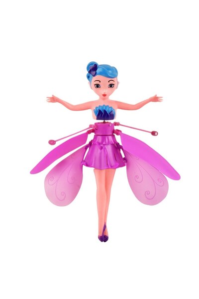 dalimag Păpușă Zână Zburătoare, Senzor Infraroșu, Mov, +6 ani, Încărcare USB