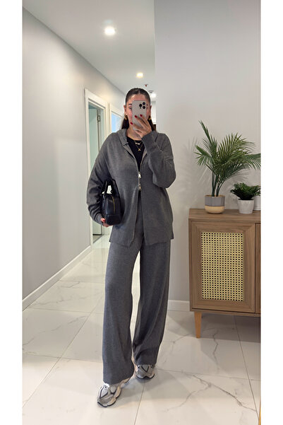 BİRCANÇİL Felix Gray Zipper Detailed Double Suit