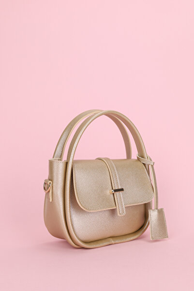 NOTHING Geantă de umăr și crossbody pentru femei, cu detaliu auriu, curea reglabilă, cu eșarfă, cadou, auriu, Milan