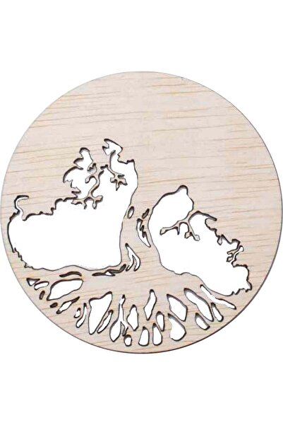 OEM Decor Copacul Vietii Blank HH1522 din lemn pentru Licheni - 20x20 cm