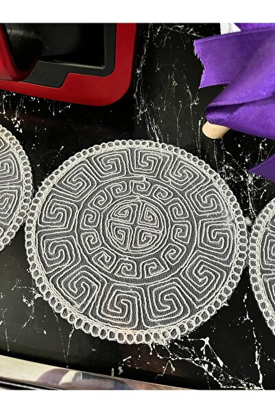 Butik Sunumluk bardak altı kokteyl görsel dantel 6 lı paket