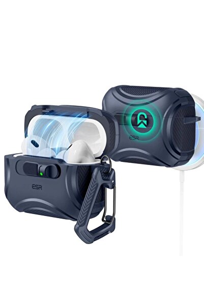 ESR Căști Apple AirPods Pro 3 Cyber ​​FlickLock HaloLock, albastre