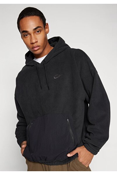 Nike Спортивний одяг Club+ Флісовий пуловер з капюшоном Polarlı Siyah Erkek Світшот