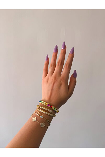 monanora Ayarlanabilir Model Zirkon Taşlı Altın Yılan Kelepçe Bileklik