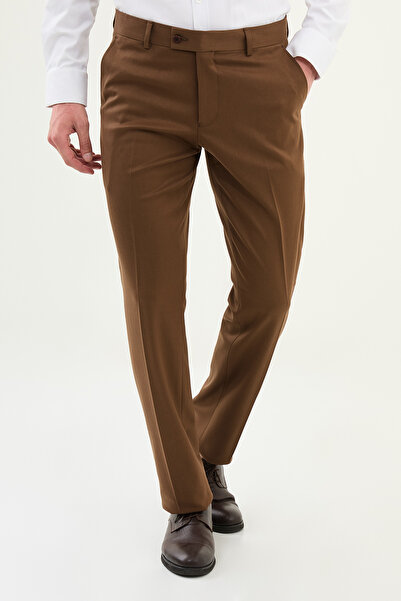 Mcr Straight Slim Fit Classic Men's Trousers Camel - 38215.23K