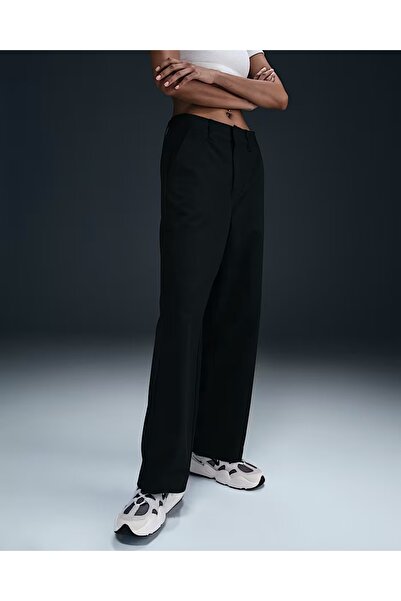 Nike Women’s Sportswear Collection Mid Rise Twill Pants Siyah Kadın Pantolon