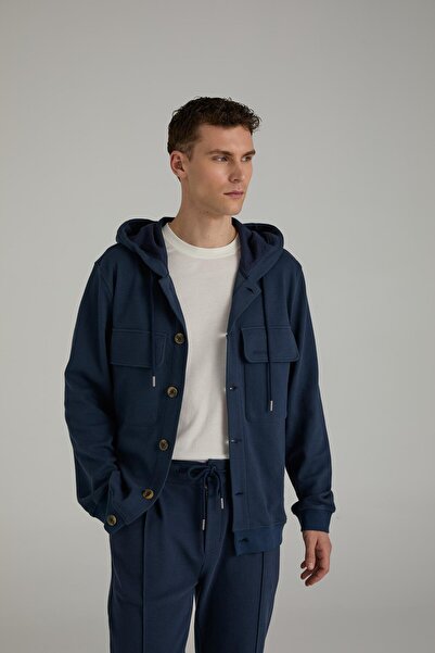 Brand Up Textured Hooded Jacket