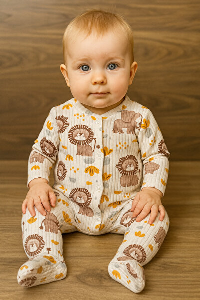 Pamira %100 PAMUK HAYVAN FİGÜRLÜ BEBEK TULUM