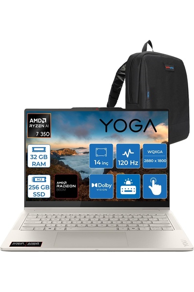 LENOVO yoga 7 2-In-1 14AKP10 Amd Ryzen Aı 7 350 Aı 32GB Ddr5 256GB SSD 14" 2....