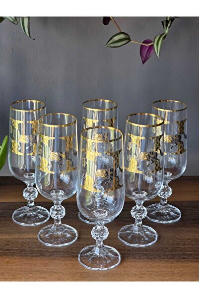 FERMATO Handmade 6-Piece 24K Handmade - Real Gold Embellished 180 Cc Coffee S...