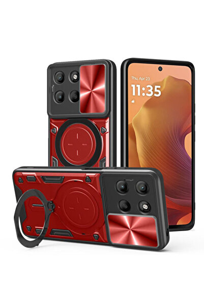 Techsuit Motorola Moto G 15 CamGuard Pro θήκη, κόκκινη