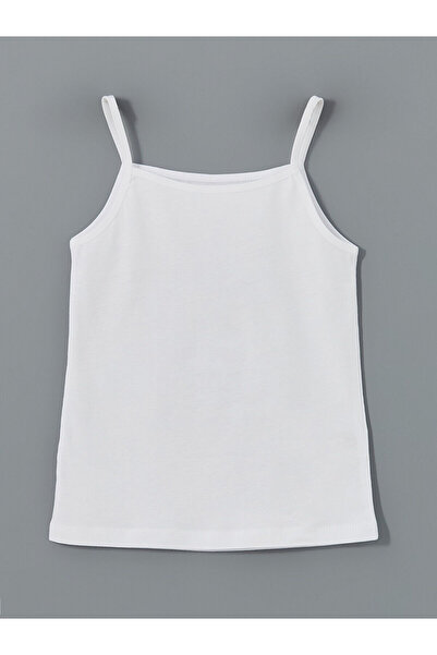 LC Waikiki İzr New Season Square Neck Strap Baby Girl Undershirt 2-Pack