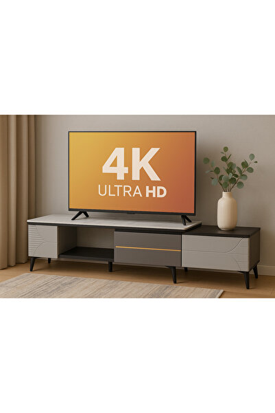 MARINO Modern TV table 130X30X45 cm extendable 100 cm