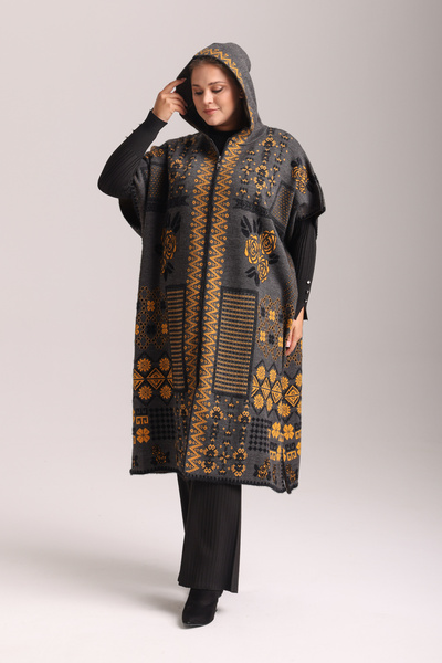 TOSIDRA TRİKO Triko Desenli panço 3042