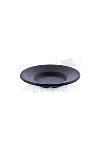 İMKA MELAMİN 6 ADET Melamin Yuvarlak Siyah Çay Tabak
