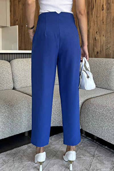 julude Saksmavisi Women's Waist-Cinching Fabric Trousers