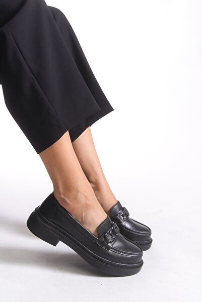 Riccon Women's Loafer 00121823 Black Skin