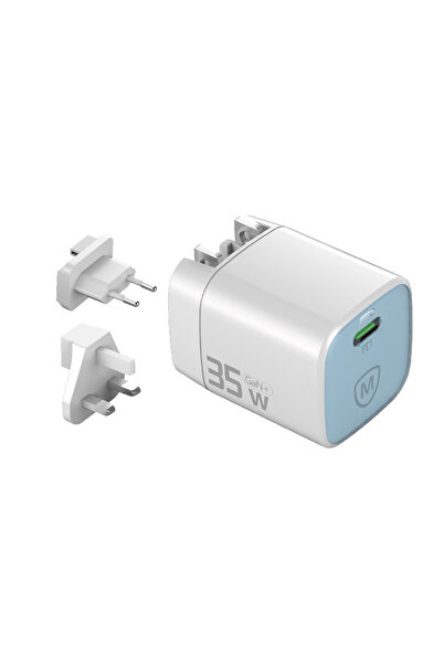 Micropack شاحن حائط MWC-135 USB-C GaN بقوة 35 وات - شحن سريع بتقنية PD، قابس ...