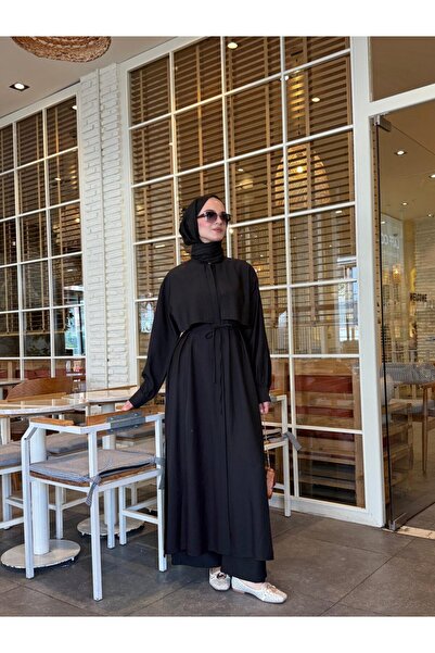 NS Moda Tesettür Ayça Set Black-Model 543