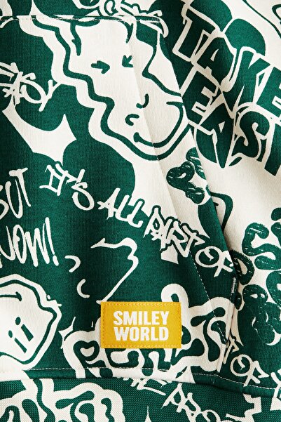 H&M Kapüşonlu ve Baskılı Üst