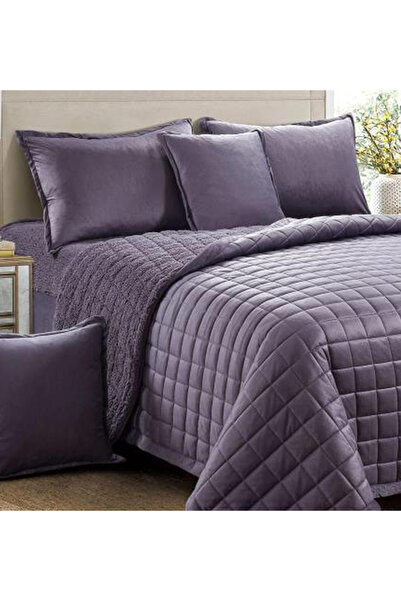 Generic Cozy And Warm Winter Fur Comforter 6 Pcs Set, Size 220 X 240 Cm Floral Bedding Sets Multicolor
