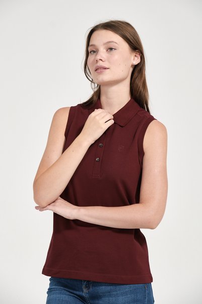 MSW Women's Regular Fit Sleeveless Polo