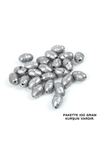 Asyaink Gezer Olta Kurşunu - Kıstırma (Zeytin) Kurşun - 4 Gram - 100 Gr Paket