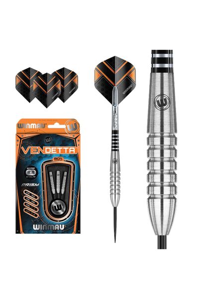 WINMAU "VENDETTA" 22gr %80 TUNGSTEN STEELTIP Professional Dart Oku Seti 5023231114020