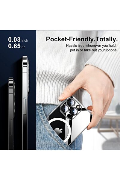 Generic Clear Hard Case for iPhone 12 Pro Max, Protective Back Cover, Transparent