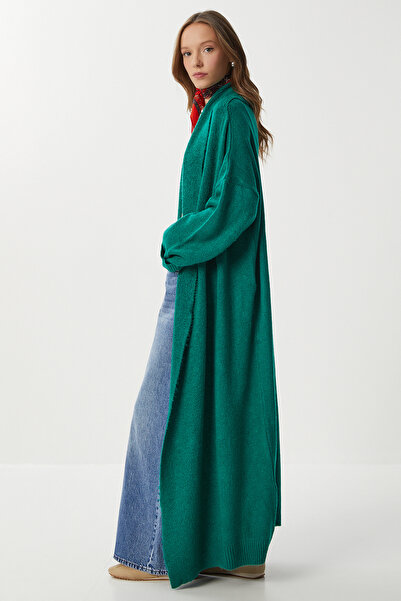 Lovelyİstanbul Cardigan lung oversize LDD0129 VERDE