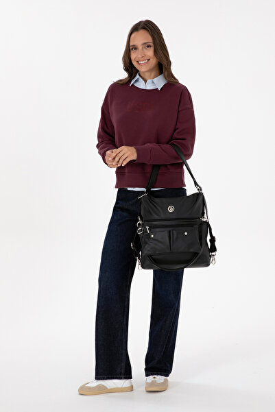 U.S. Polo Assn. Kadın Siyah Yumuşak Sırt Ve Kol Çantası 50317804-VR046