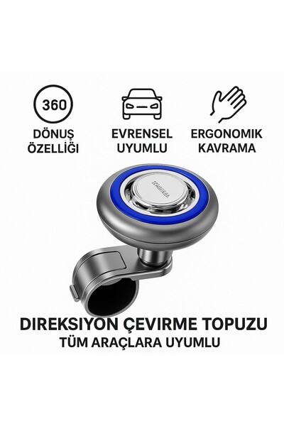 Polham 360 Derece Dönebilen Direksiyon Çevirme Topuzu – Tüm Araçlarla Uyumlu,...