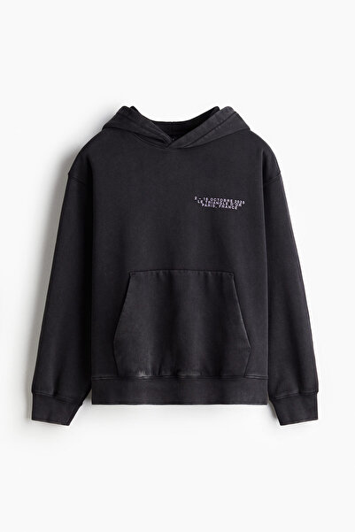 H&M Baskılı ve Kapüşonlu Üst Loose Fit